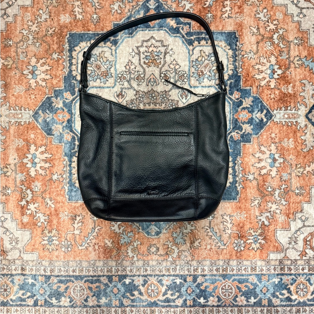 The Sak Pebbled Black Leather Women's Slouchy Hobo Bag